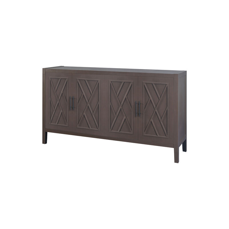 Vintage American 4 Door Wooden Sideboard