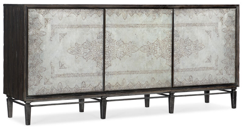 Melange Rosella Console in Dark Wood