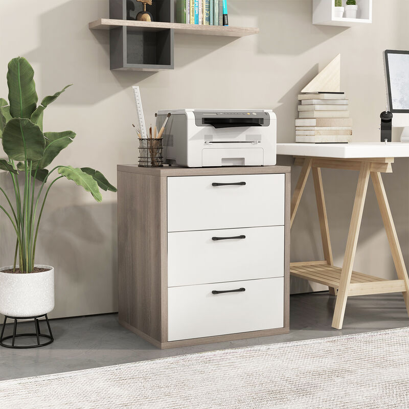 3 Slide-Out Drawer Modern Dresser with Wide Storage Space for Bedroom or Living Room Organization