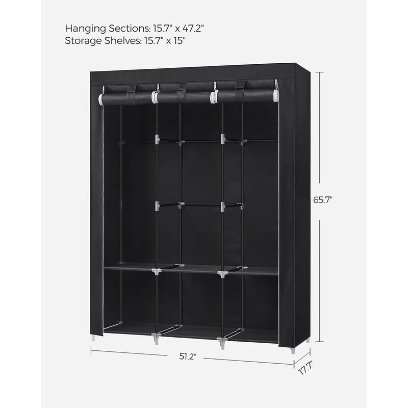 Wardrobe Closet Organizer with Cover