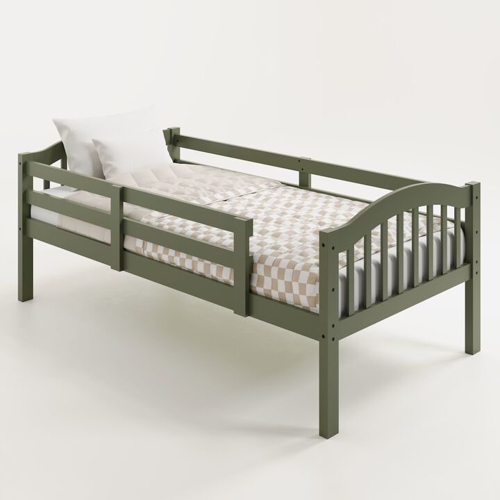 Storkcraft Long Horn Twin-Over-Twin Bunk Bed (Olive)- GREENGUARD Gold Certified