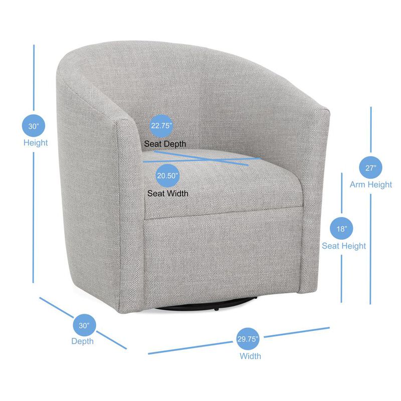 Comfort Pointe Lynton Swivel Chair - Sea Oat