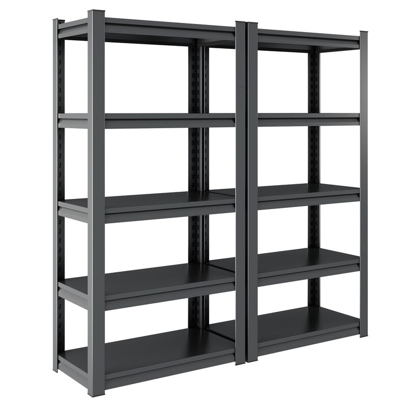 5-Tier Garage Shelving Unit Adjustable Heavy-Duty Storage Rack for Industrial & Home Organization