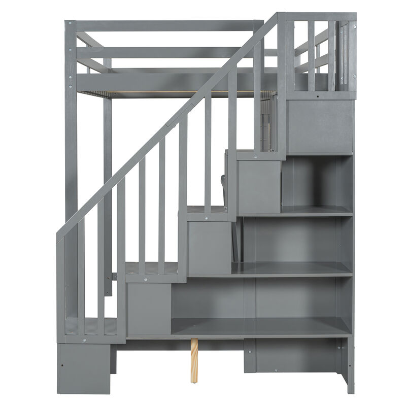 Merax Murphy Bed Loft Bed with Ample Storage
