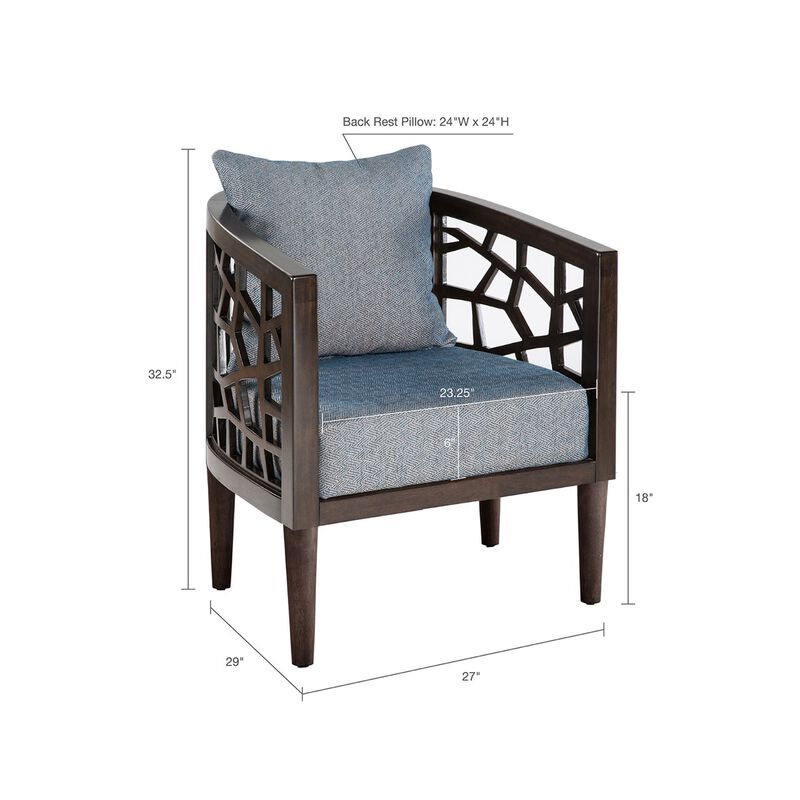 Gracie Mills Jayne Mid-Century Upholstered Seat and Back Accent Chair