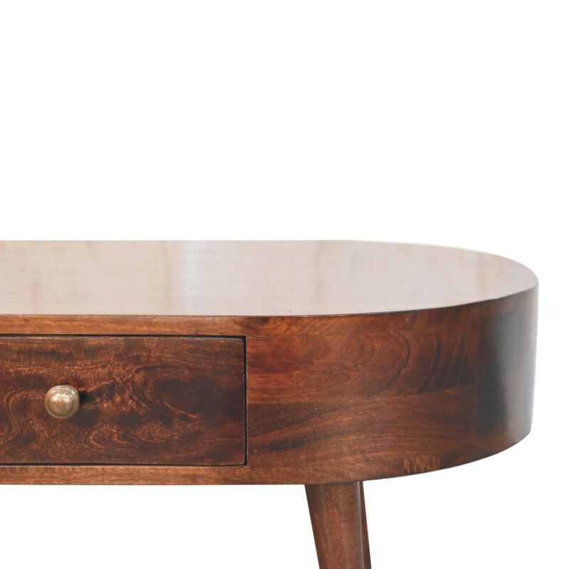 Artisan Furniture Solid Wood California Walnut Rounded Coffee Table