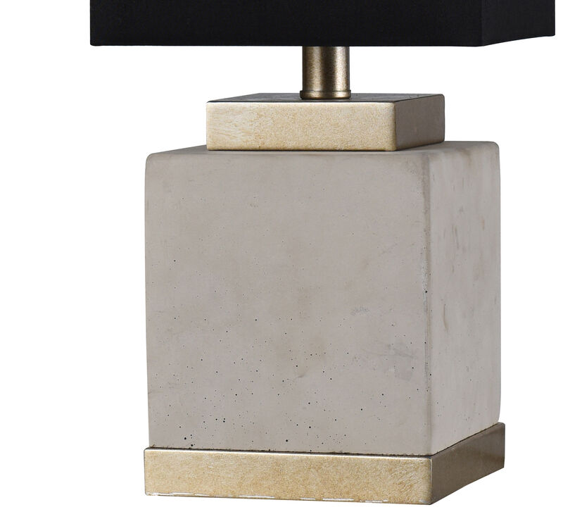 Soft Brass & Cement Table Lamp