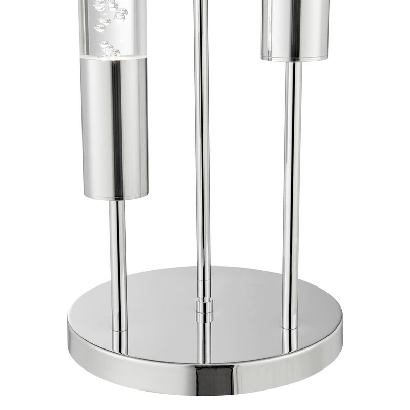 Night tubes Table Lamp Chrome Metal and Acrylic LED Light