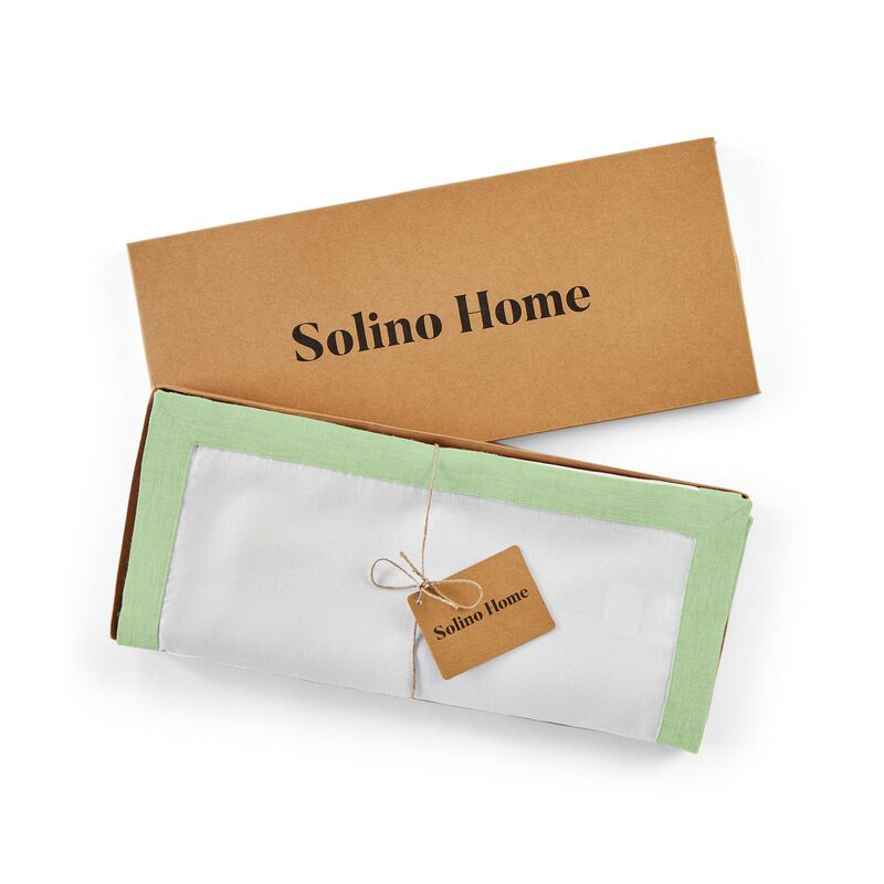 Solino Home 100% Pure Linen Table Runner 14 x 72 Inch | Classic