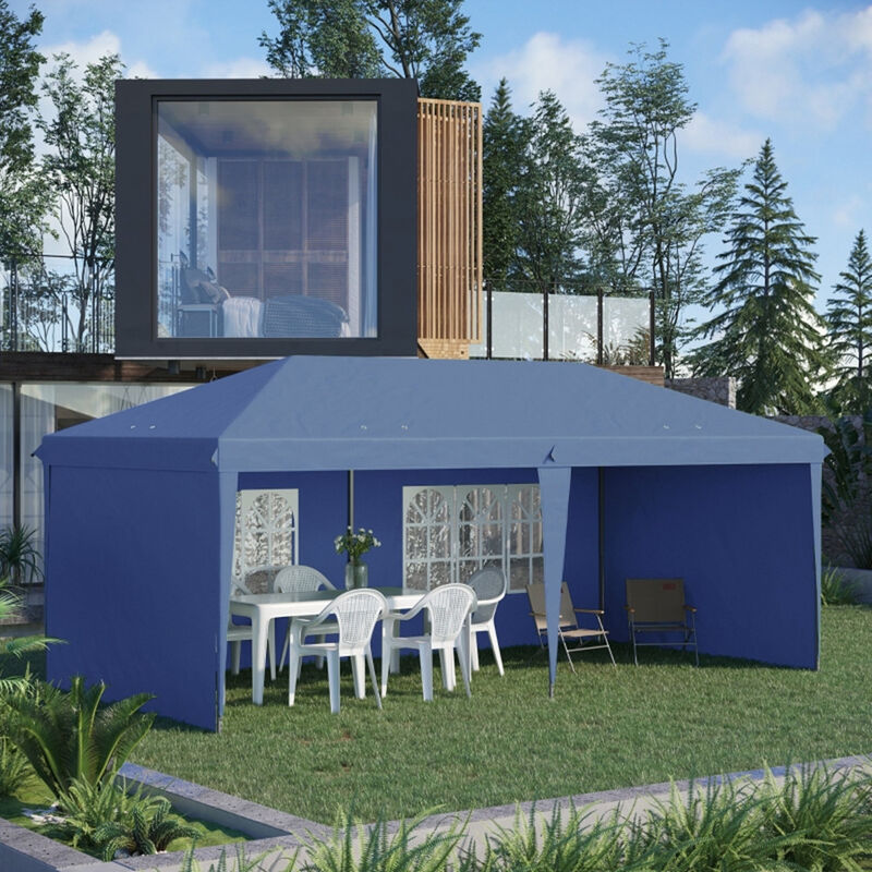 Pop-Up Canopy Party Tent with 4 Sidewalls for Outdoor Events