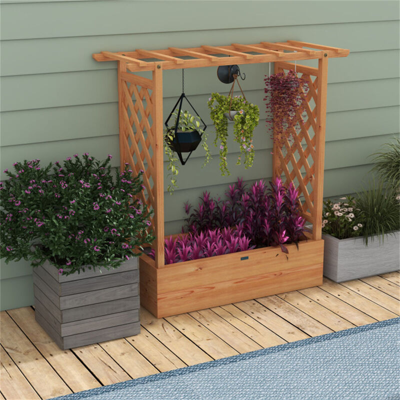Raised Garden Bed, Elevated Planter Box for Outdoor Gardening & Planting