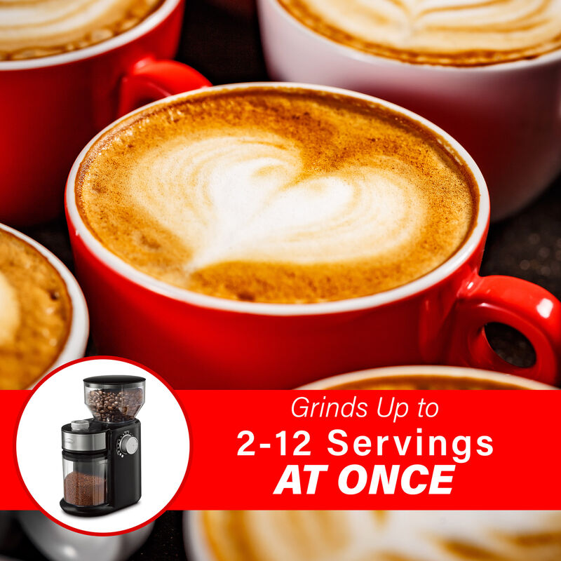 Brentwood 8 Ounce Automatic Burr Coffee Bean Grinder Mill in Black