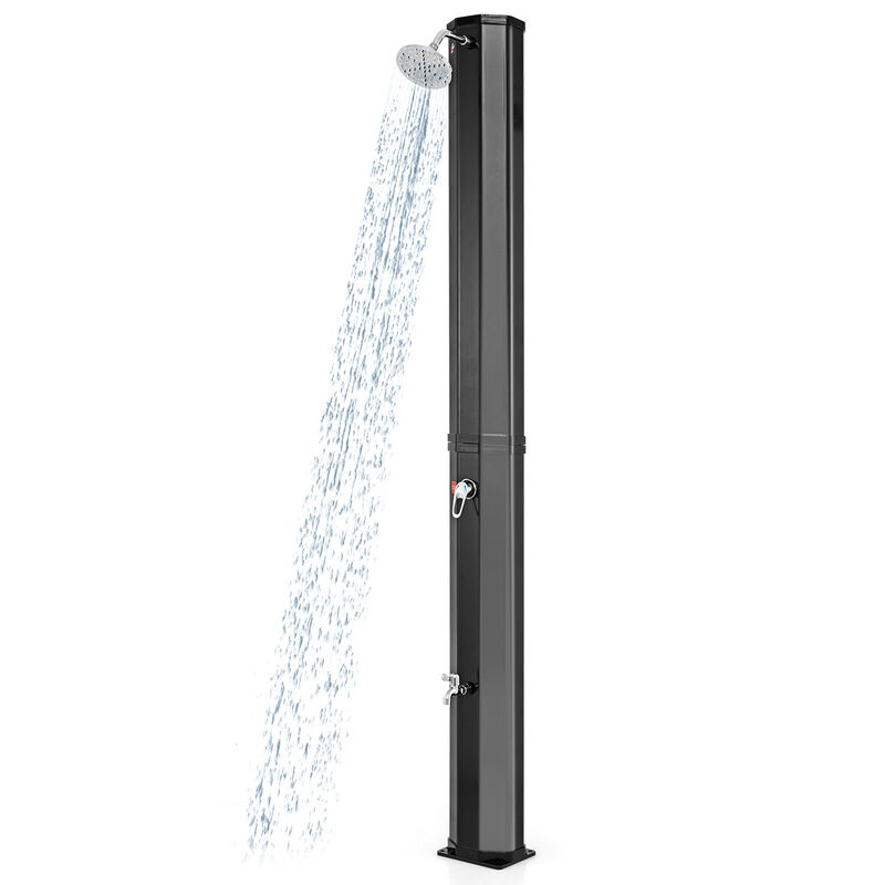 15.9 Gallon Solar Heated Outdoor Shower with Shower Head