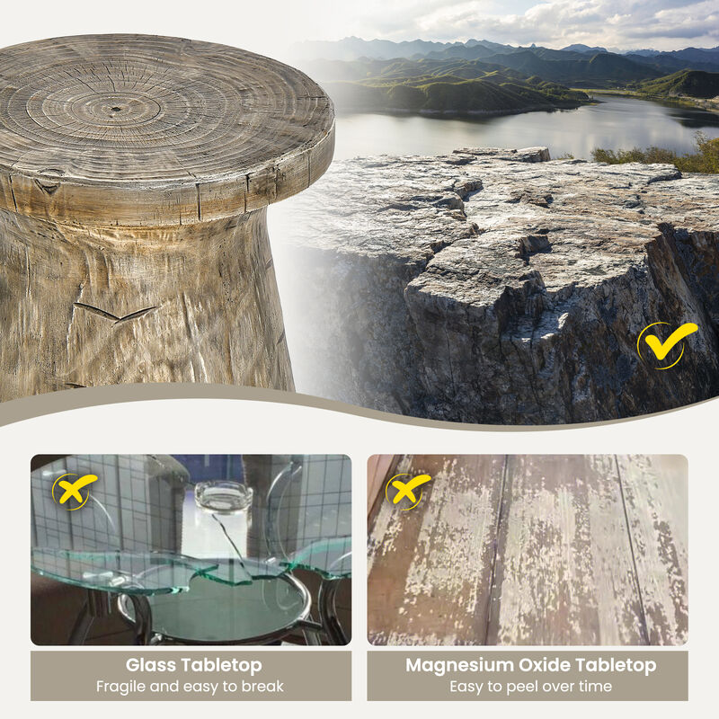 Weather Resident Rock End Table