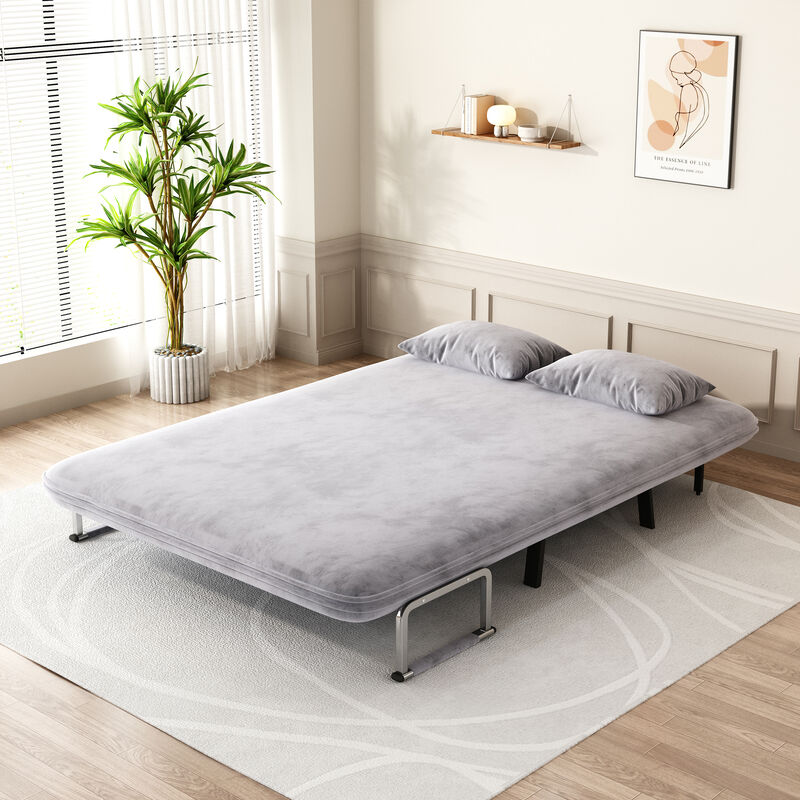 Merax Tri-Fold Sleeper Sofa  Loveseat with Adjustable Backrest