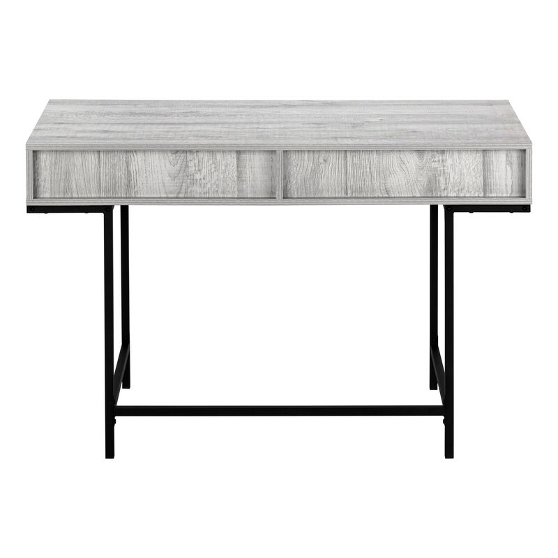 Monarch Specialties I 7553 Computer Desk, Home Office, Laptop, Storage Drawers, 48"L, Work, Metal, Laminate, Grey, Black, Contemporary, Modern