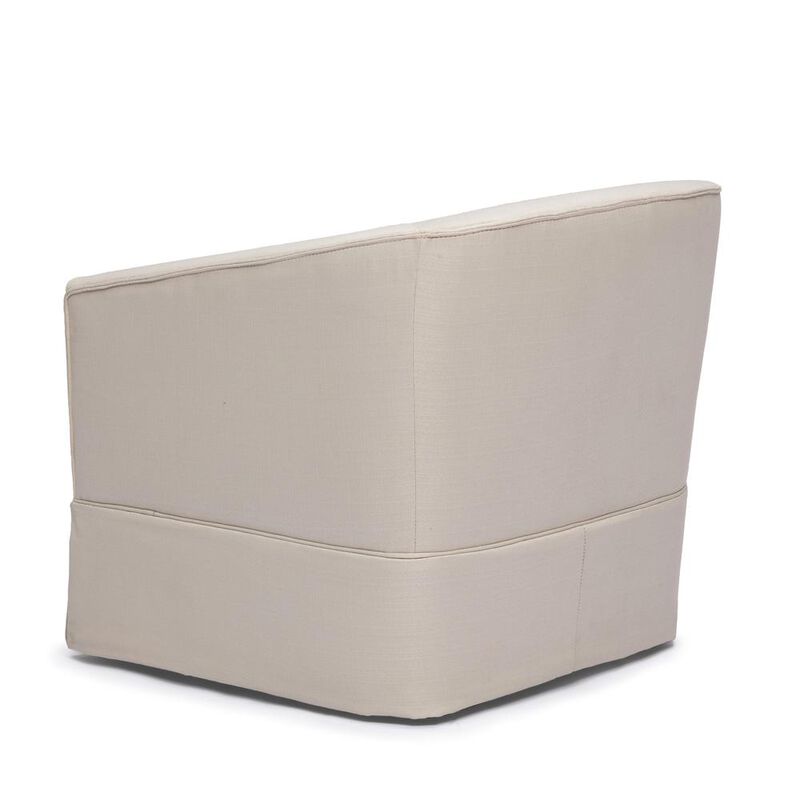 Comfort Pointe Elm Linen Skirted Swivel Chair