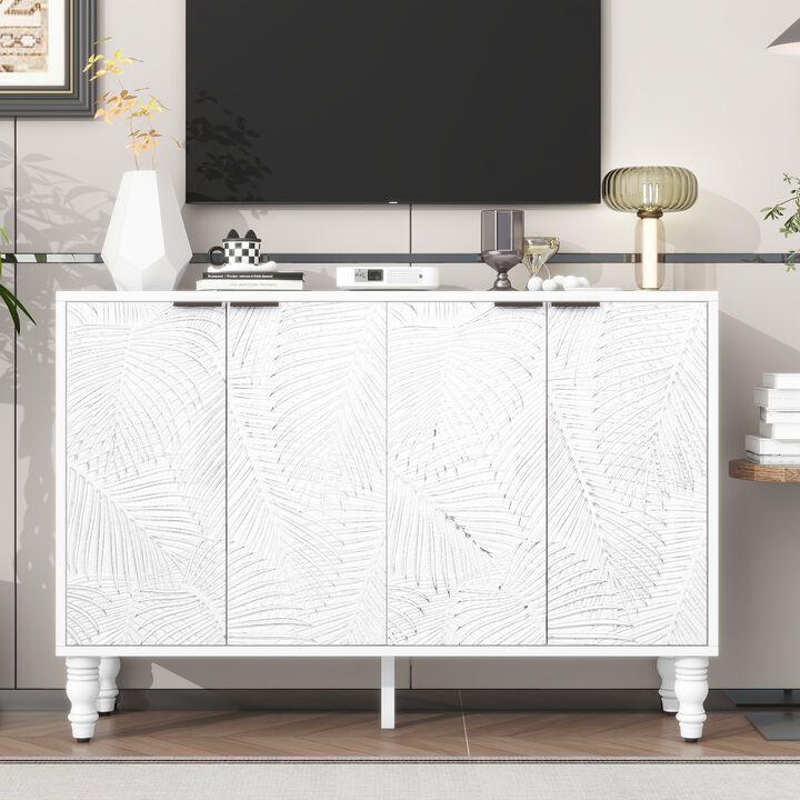 Merax Solid Wood Modern TV Stand Media Console