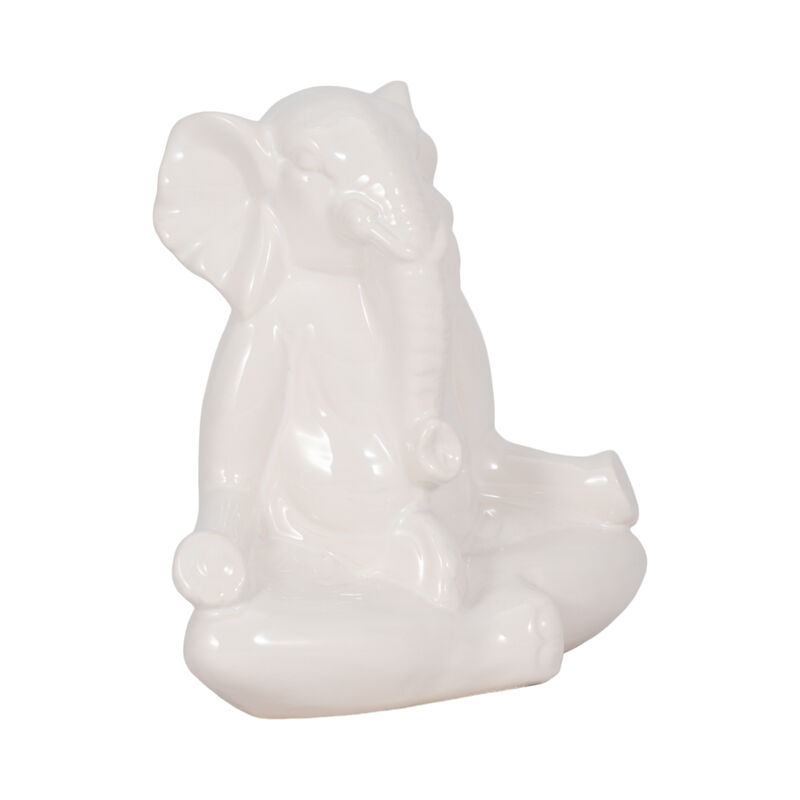 Ceramic 7" Yoga Elephant