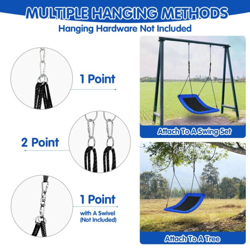 Hivvago 60 Inch Platform Tree Swing 700 lbs for Kids and Adults