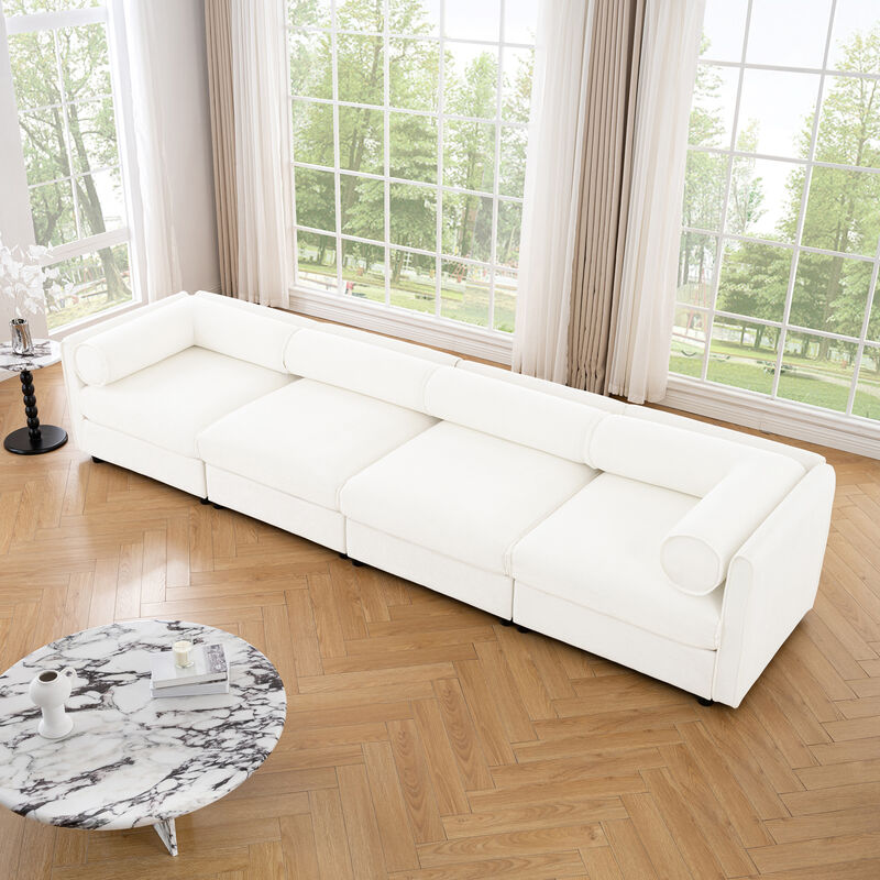Merax 4 Seats Sofa with Storage for Living Room