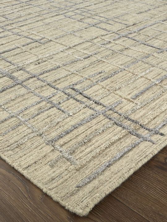 Kirkwood T8001 Beige/Silver 2'9" x 8' Runner Rug By Thom Filcia