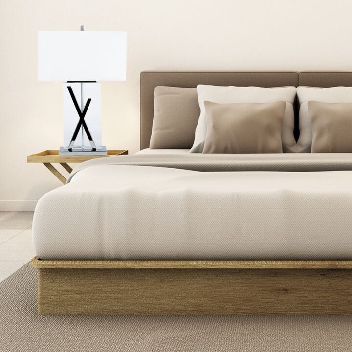 X Table Lamp Chrome Metal LED Light
