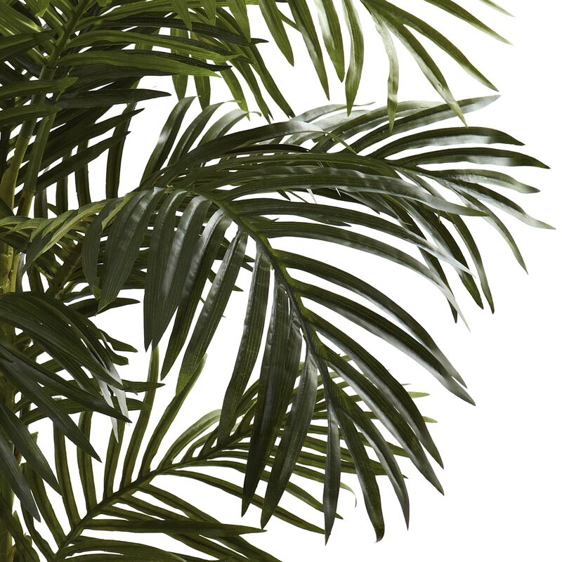 Nearly Natural 5-ft Golden Cane Palm Tree x 2 w/18 Lvs
