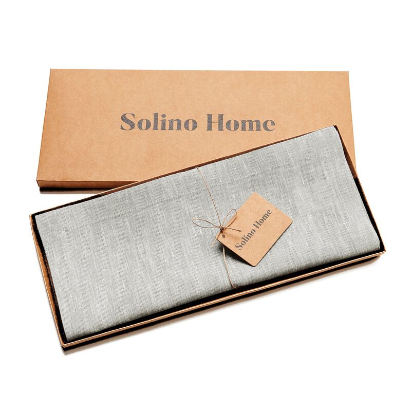 Solino Home 100% Pure Linen Table Runner | Athena for Thanksgiving, Christmas