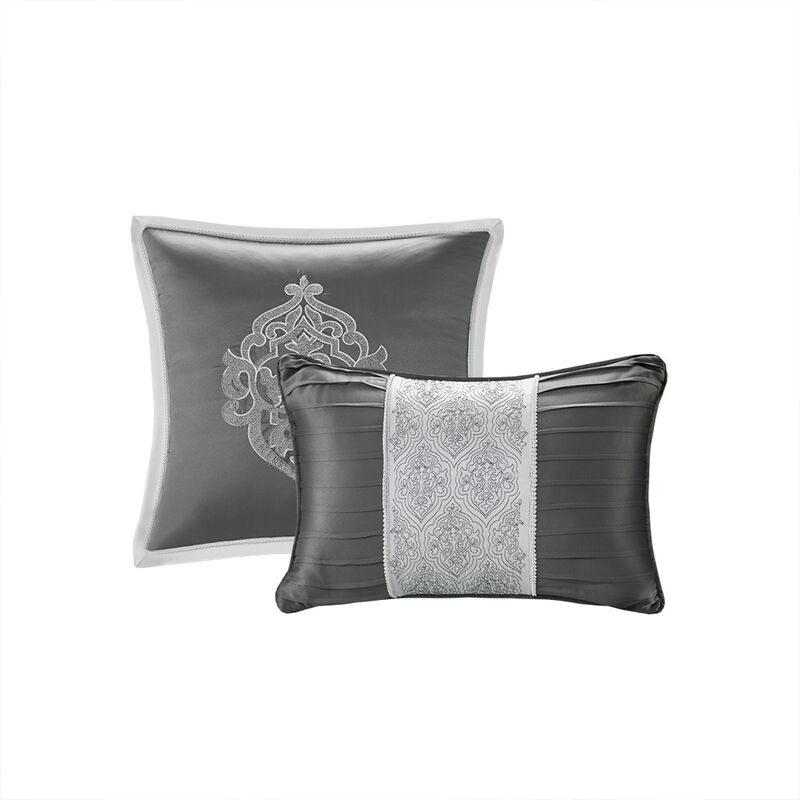 Gracie Mills Pineda Luxurious 8-Piece Jacquard Comforter Set