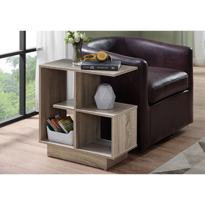 Monarch Specialties I 2095 Accent Table, Side, End, Narrow, Small, 3 Tier, Living Room, Bedroom, Laminate, Brown, Contemporary, Modern