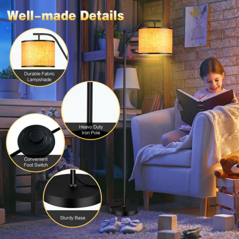 Hivvago Standing Floor Lamp with Adjustable Head for Living Room and Bedroom