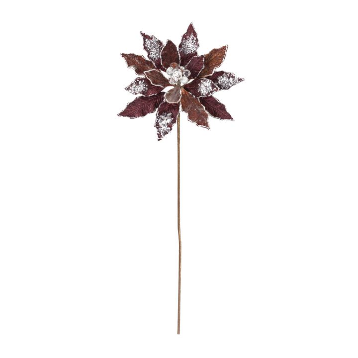 Set of 2 Poinsettia Stems for Holiday Decorations and Floral Arrangements