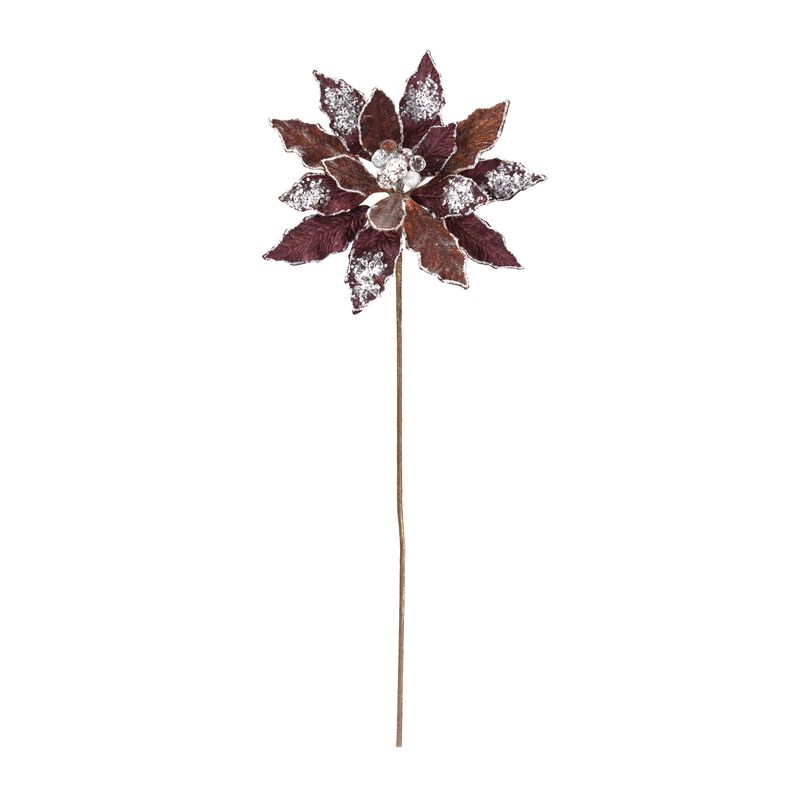 Set of 2 Poinsettia Stems for Holiday Decorations and Floral Arrangements
