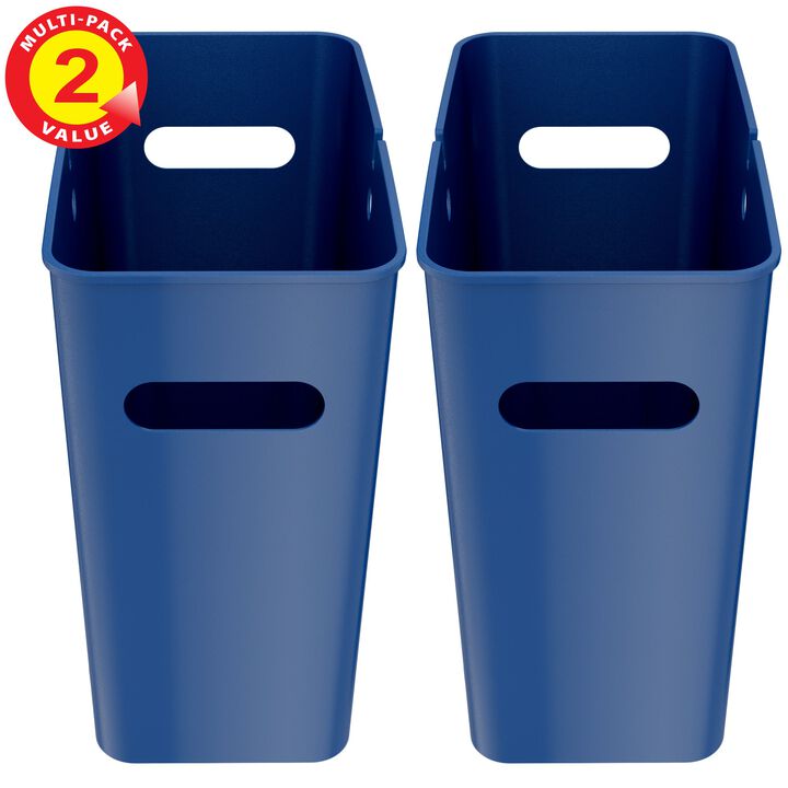 iTouchless 4.2 Gallon / 16 Liter SlimGiant Blue Wastebasket (2-Pack)