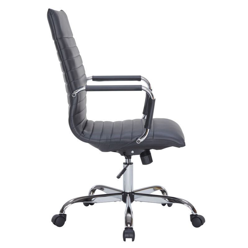 LeisureMod Harris Modern Adjustable Office Executive Swivel Chair High-Back Task Office Chair