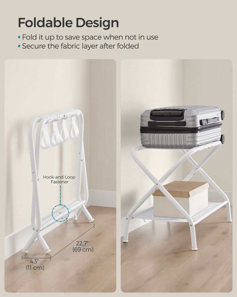 Luggage Rack with Storage Shelf - Practical and Stylish Travel and Storage Solution