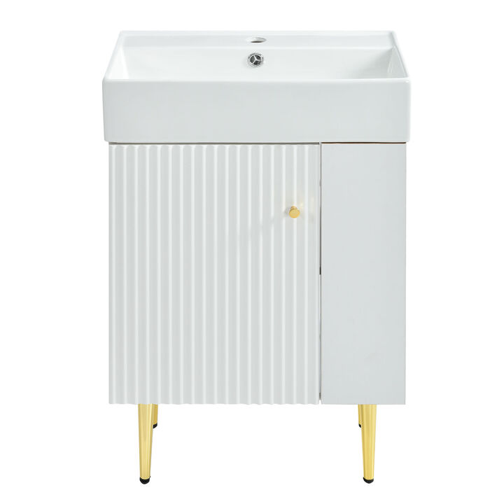 Merax Bathroom Vanity Cabinet with Right Side Storage