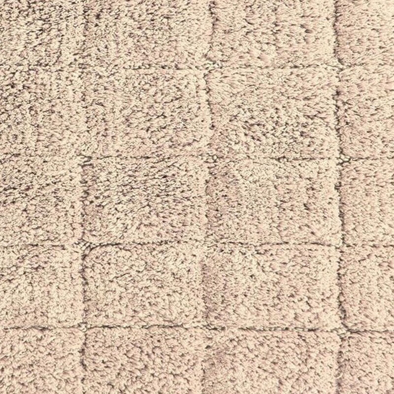 Knightsbridge Summer Tile 220 GSF Non Skid Back Bath Rug 21 x 34 - Natural