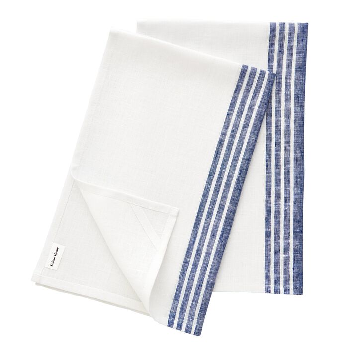 Solino Home 100% Pure Linen Kitchen Towels Set of 2 - 17 x 26 Inch | Farmhouse