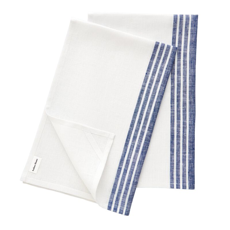 Solino Home 100% Pure Linen Kitchen Towels Set of 2 - 17 x 26 Inch | Farmhouse