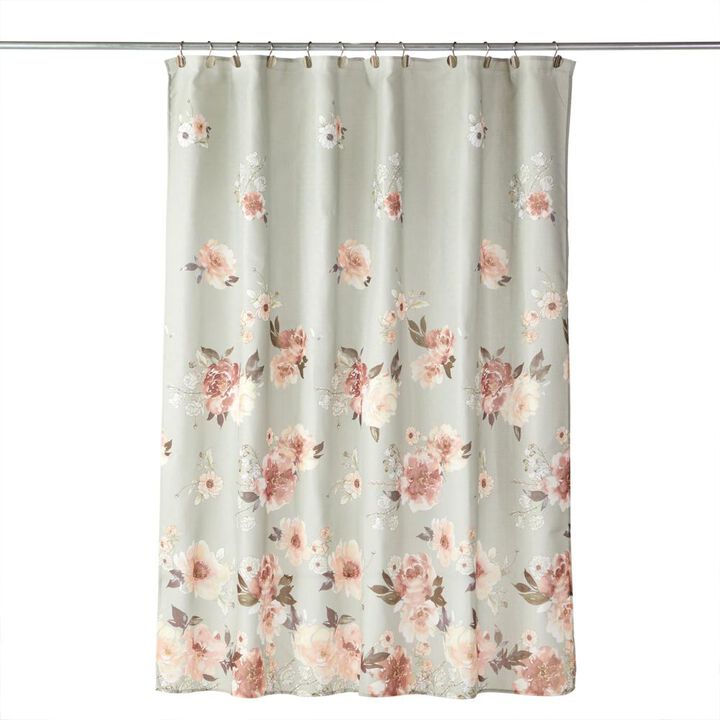 SKL Home Holland Floral Shower Curtain - Sage 70x72