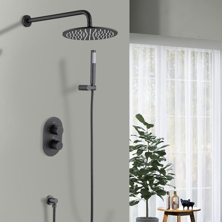 Thermostatic Complete Rainfall Shower System With Rough-In Valve