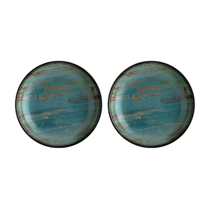 Madera dia.10" h:2" 44 oz. Round Decorated Porcelain Bowl (Set of 2)