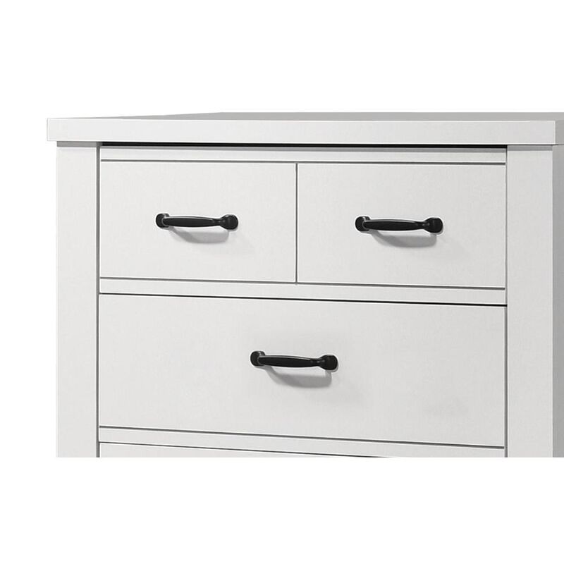 Lilola Home Cassini White 5-Drawer Chest