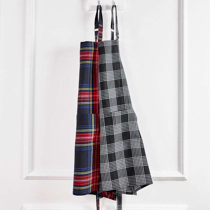 Solino Home 100% Pure Linen Bib Apron 33 x 30 Inch