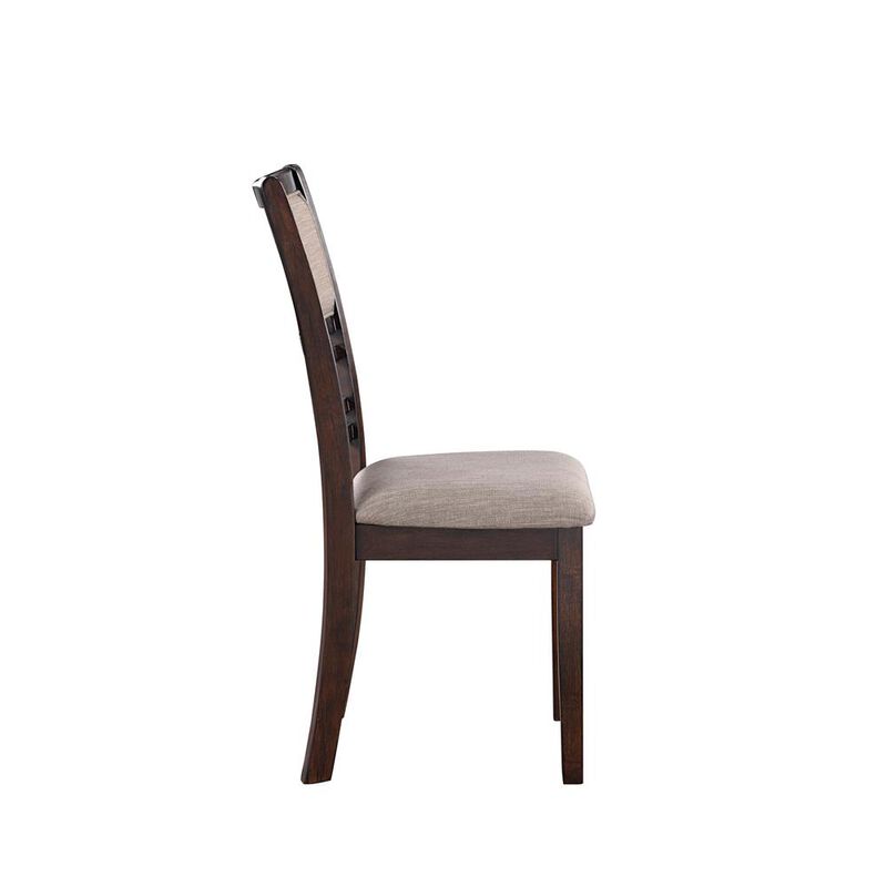New Classic Furniture Gia Cherry Wood Dining Chair with Fabric Seat (Set of 6)