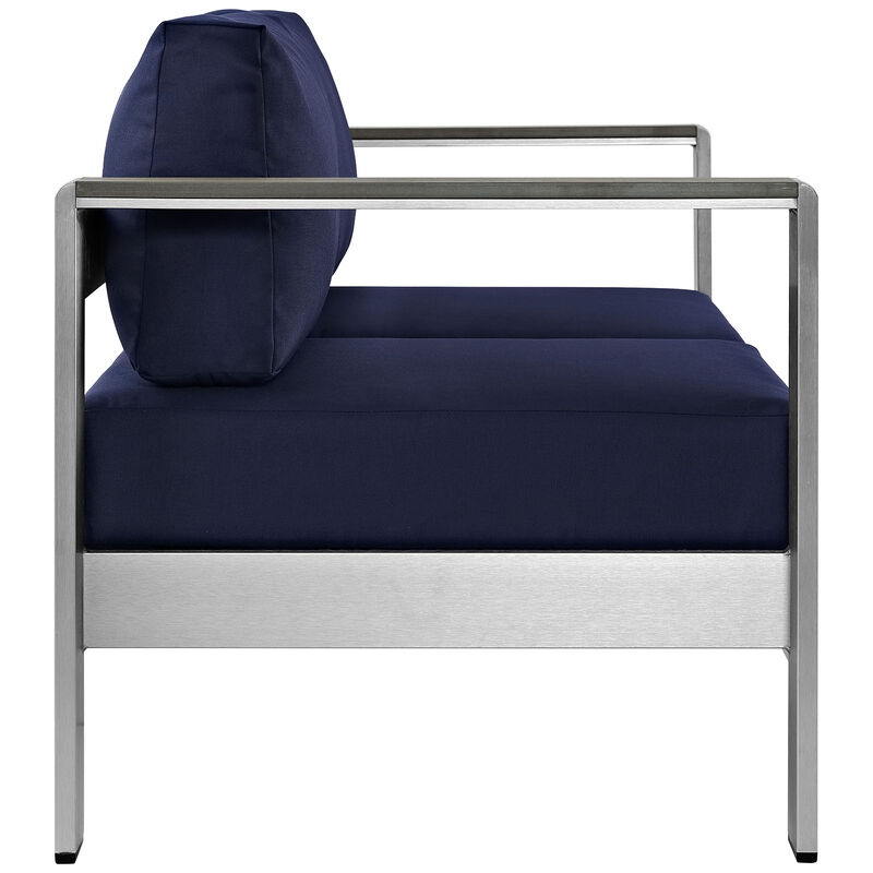 Modway - Shore Outdoor Patio Aluminum Loveseat