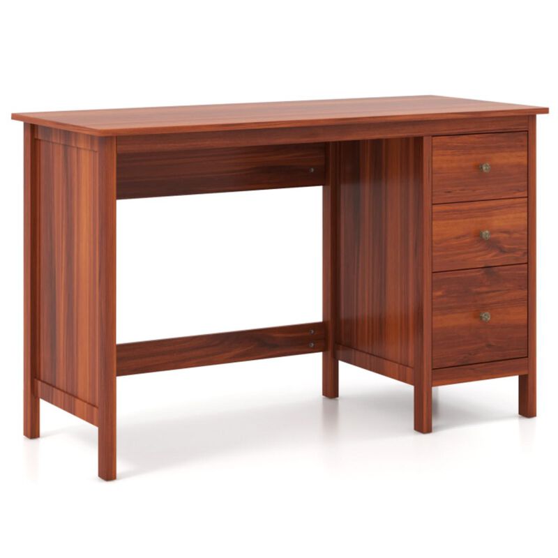 Hivvago 3-Drawer Home Office Study Computer Desk with Spacious Desktop