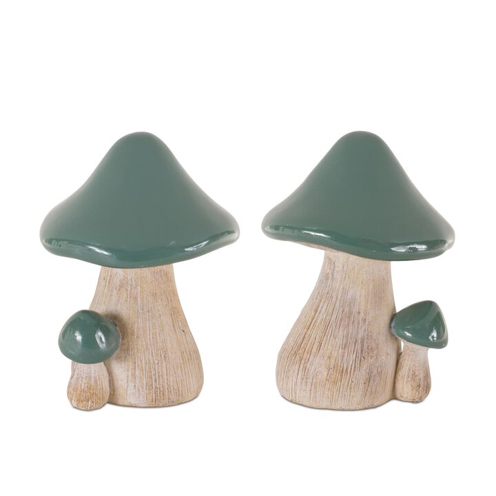 Set of 2 Resin Mushroom Sculptures – Fun Garden Decorations for Yard, Lawn, and Patio